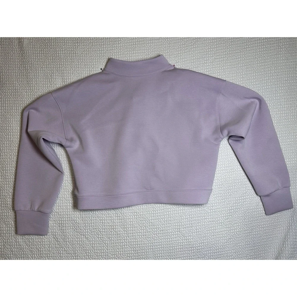 All In Motion Girls XL 14 Sandwash Half Zip Pullover Lavender Cropped